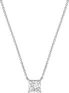 LuvMyJewelry Princess Charm 14K Gold Lab Grown Diamond Necklace - 1 ct