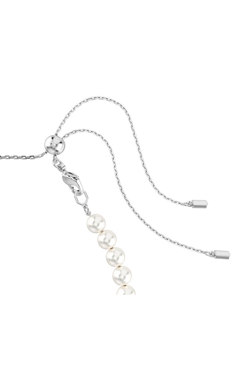 Swarovski x Ariana Grande Angelic Crystal Heart & Faux Pearl Choker Necklace, Alternate, color,