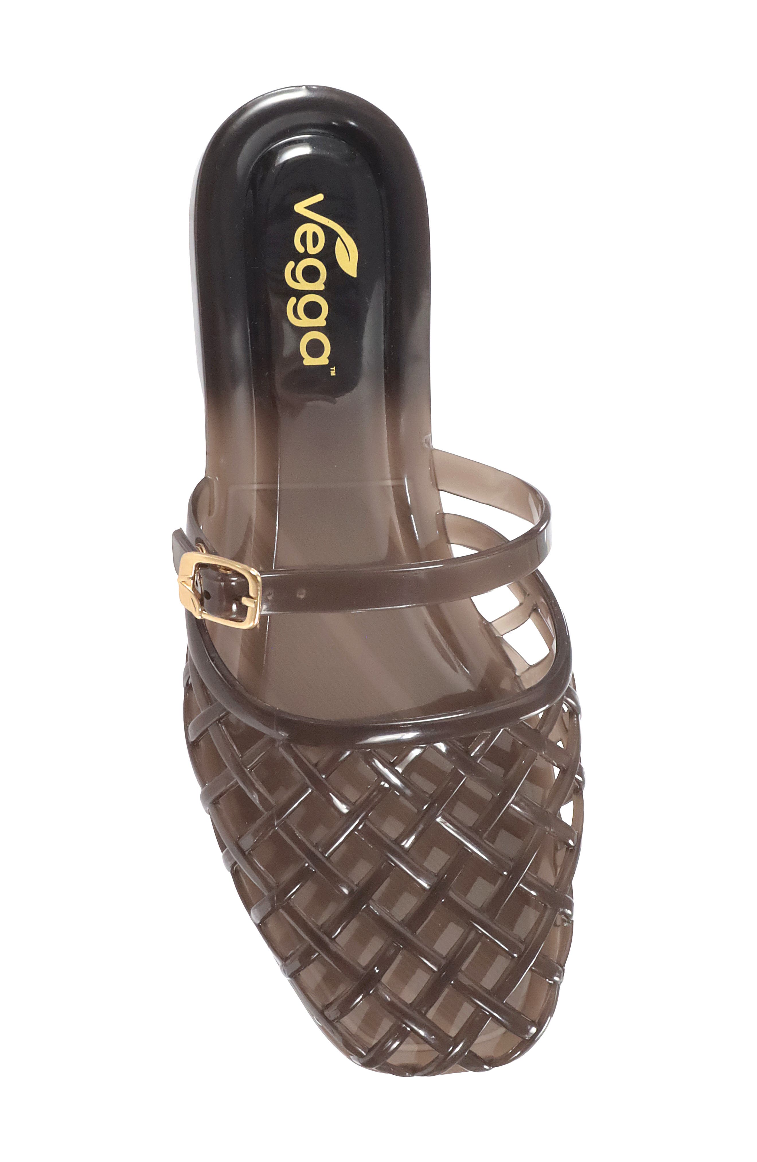 Ofelia Mule, Alternate, color, DARK BROWN PVC TRANSLUCENT