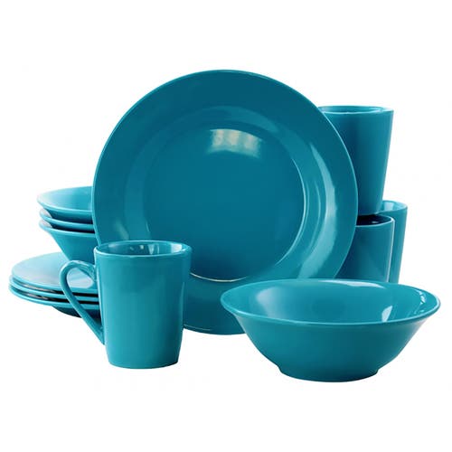 Gibson Home Carlton 12 Piece Dinnerware Set In Blue