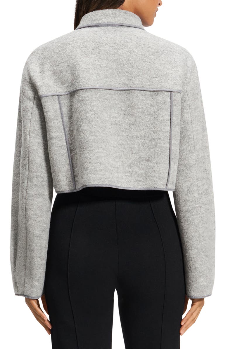 Theory Crop Wool Bouclé Jacket, Alternate, color, 