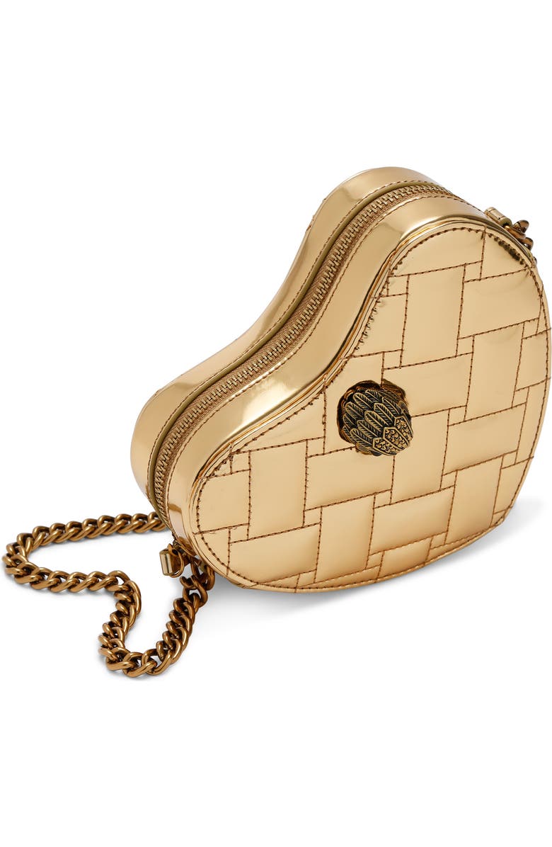 Kurt Geiger London Kensington Heart Quilted Leather Crossbody Bag, Alternate, color,