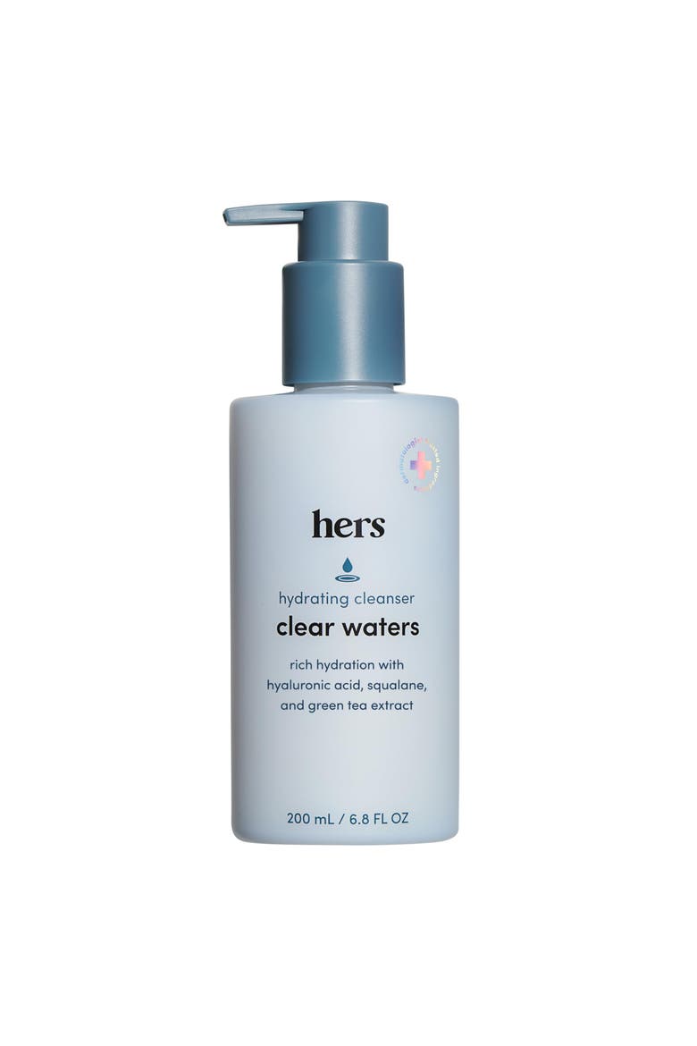 Clear Waters Hydrating Cleanser  Gentle, pH-Balancing, Squalane Face Wash with Hyaluronic Acid, Main, color, Blue