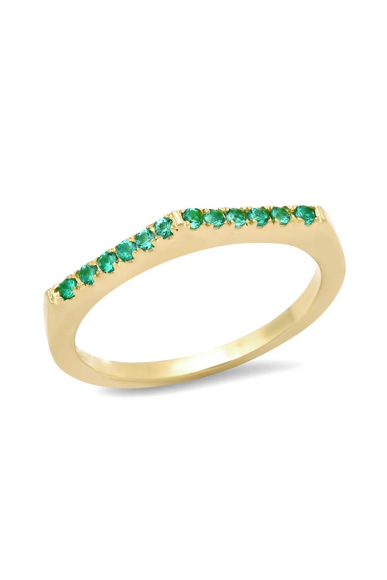 14K Stackable Pave Point Ring, Main, color, GREEN