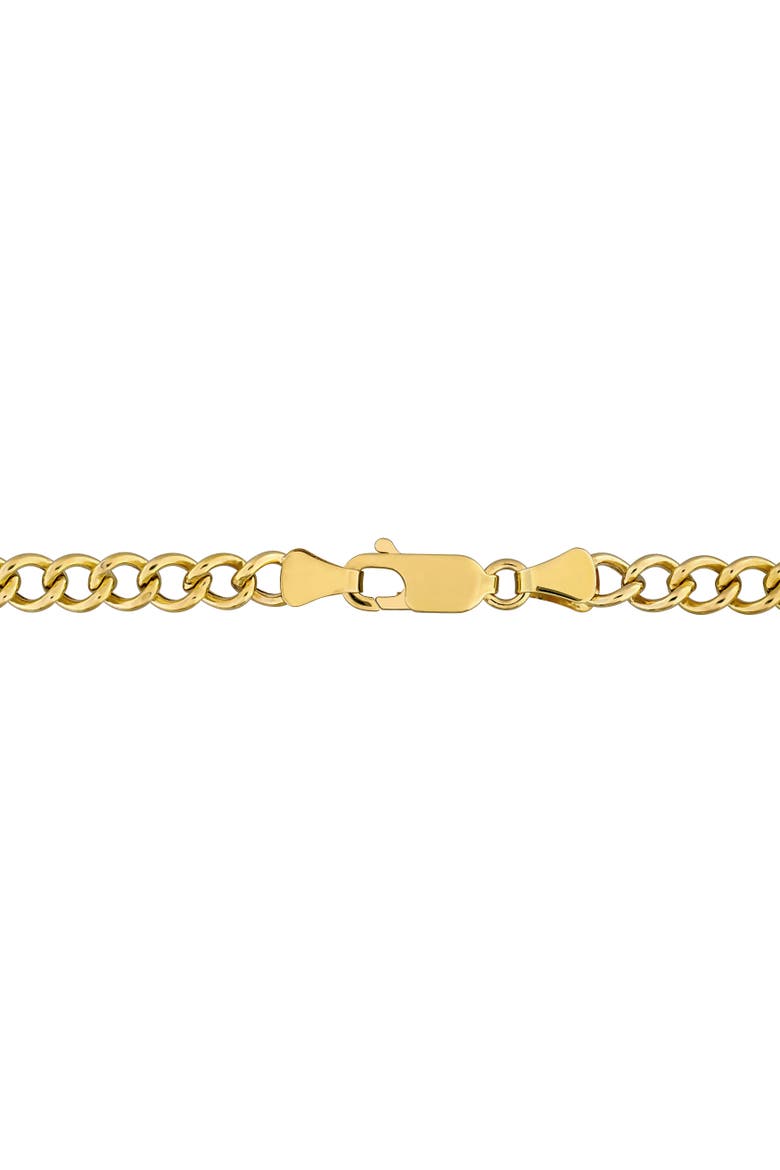 Birthstone Curb Link Station Necklace 14k, Alternate, color, Amethyst