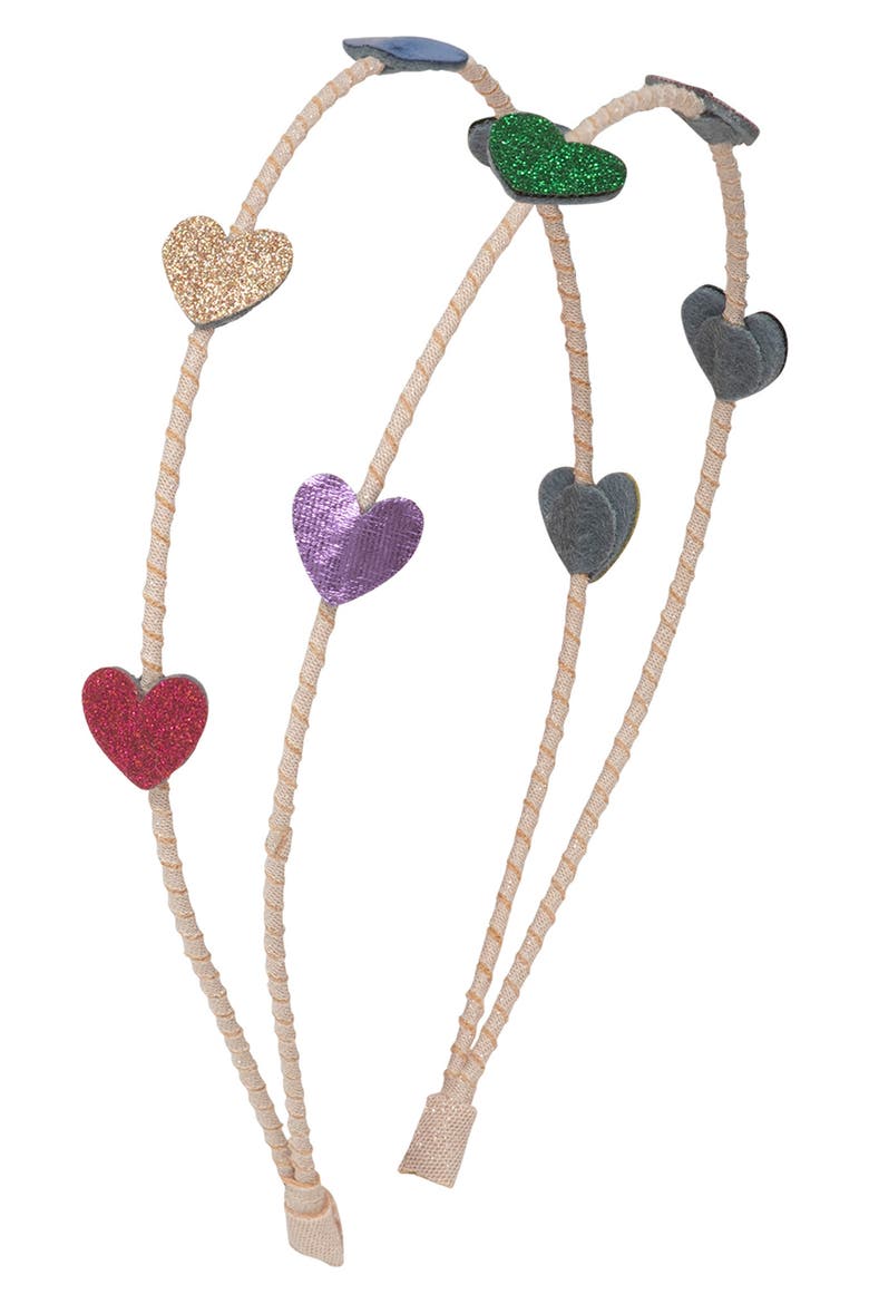 Kids' Jazzy Alice Double Heart Headband, Main, color, BRIGHT PURPLE