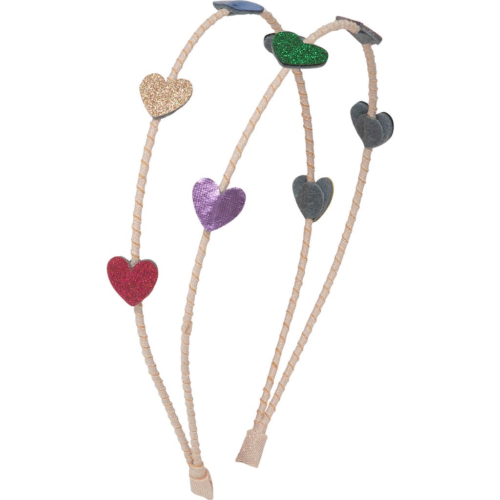 Mimi & Lula Kids' Jazzy Alice Double Heart Headband In Purple