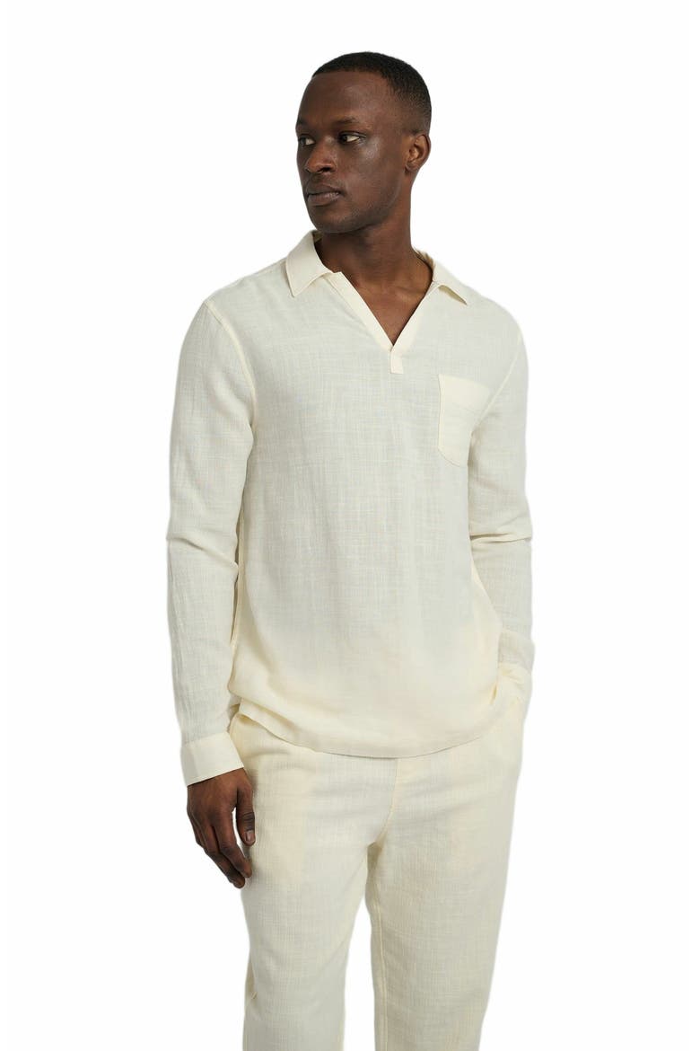 Gauze Popover Shirt, Alternate, color, EGRET