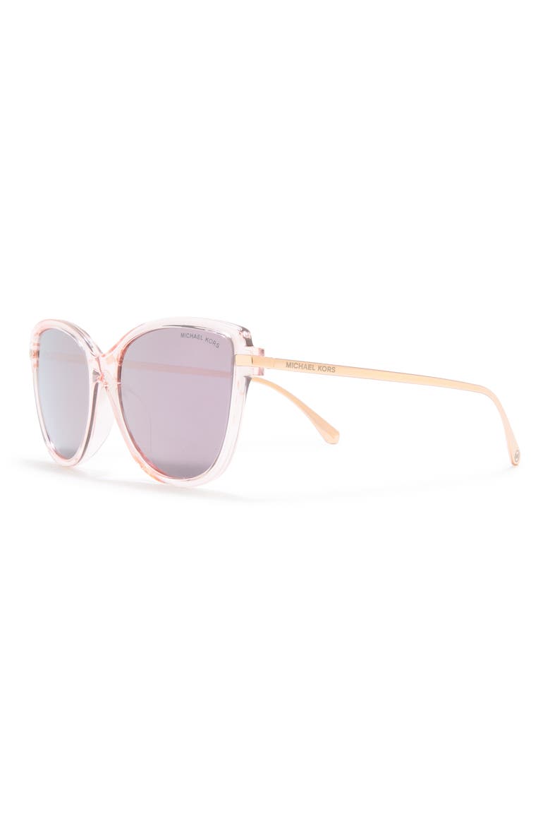 56mm Cat Eye Sorrento Sport Sunglasses, Alternate, color, PINK ROSE GOLD MIRROR