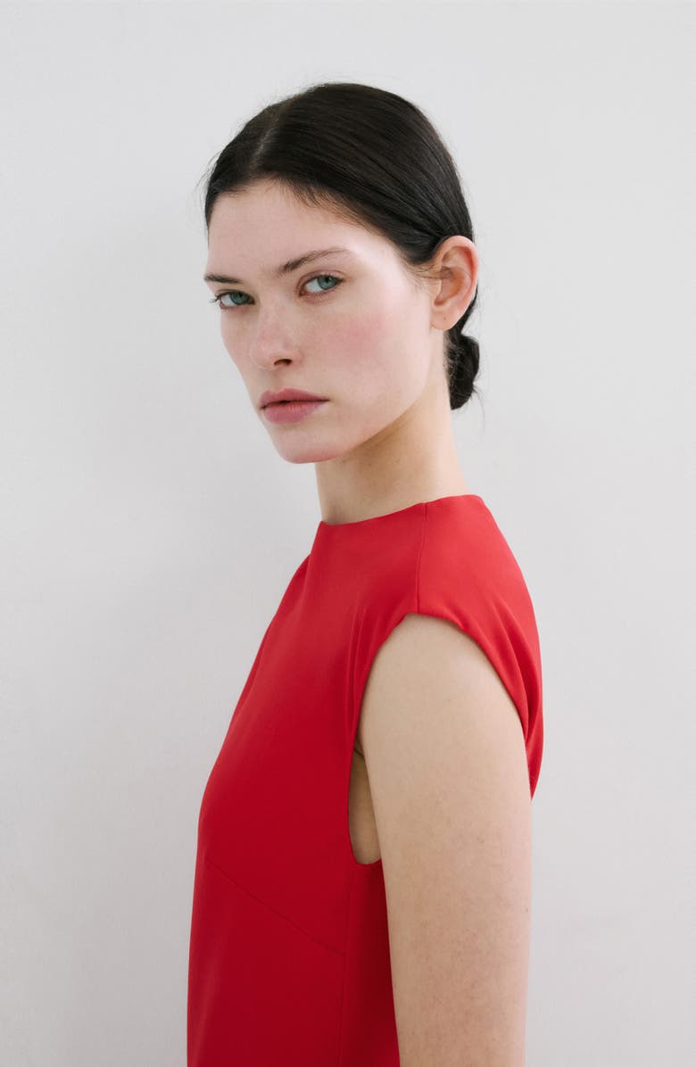 MANGO Vestido Sleeveless Asymmetric Midi Dress, Alternate, color, Red