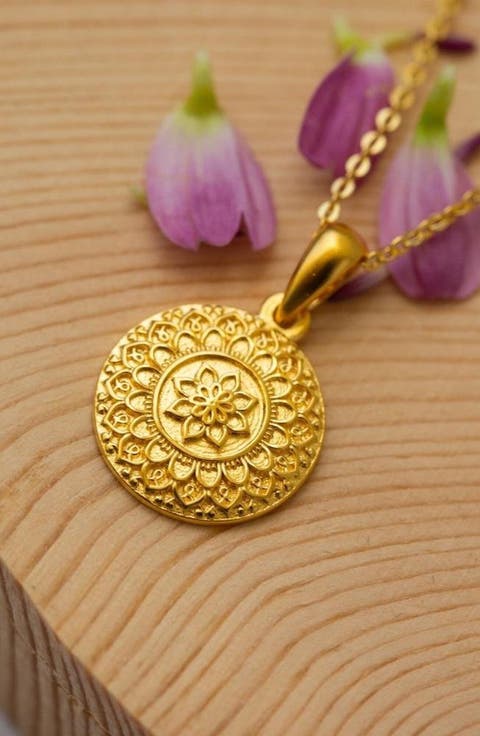I Am Strong And Powerful mandala necklace