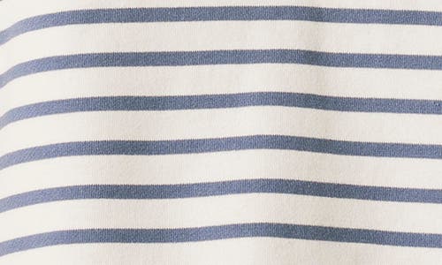Splendid Cassie Stripe Terry Johnny Collar Polo In Blue