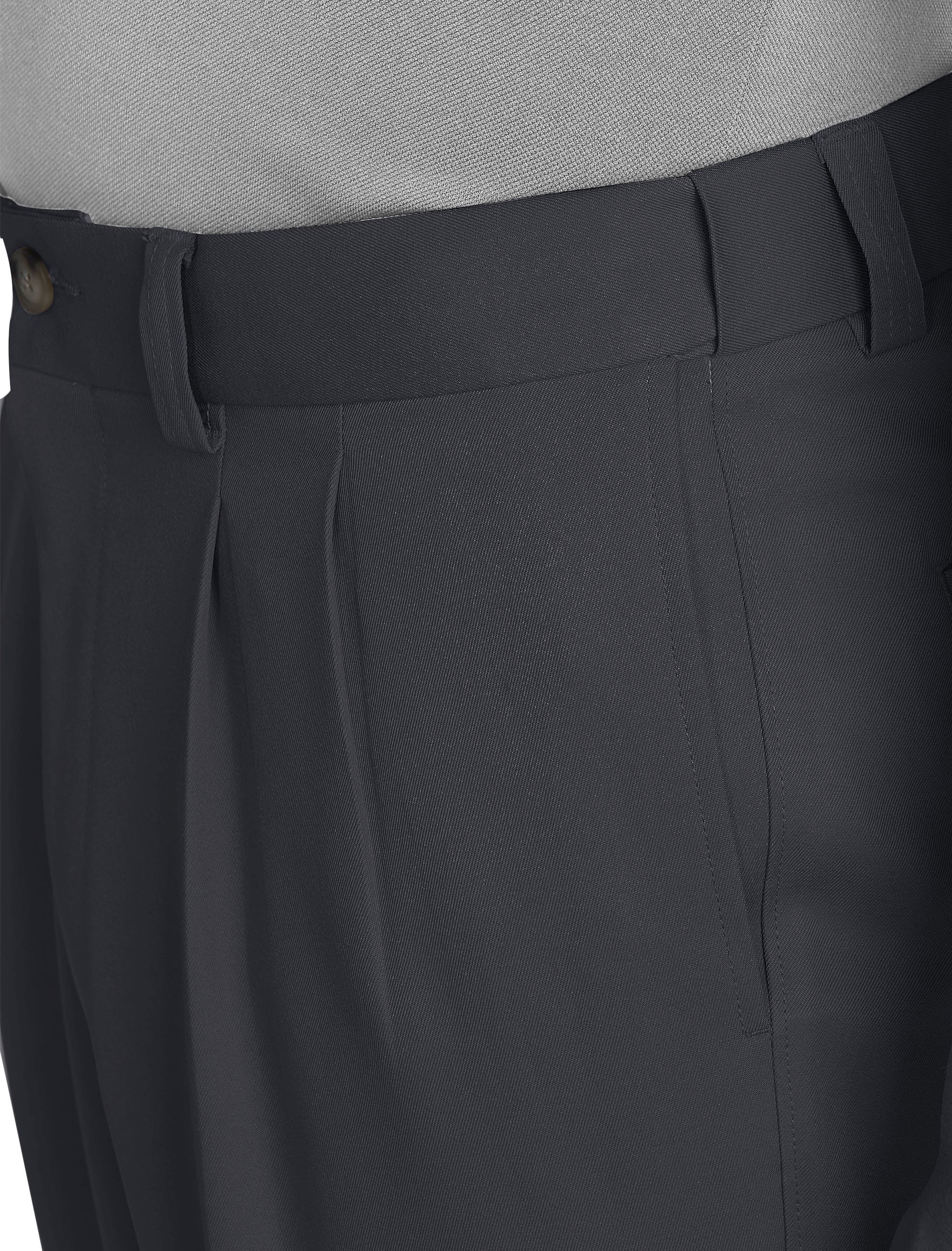 Oak Hill by DXL Big & Tall Waist-Relaxer Pleated Microfiber Pants