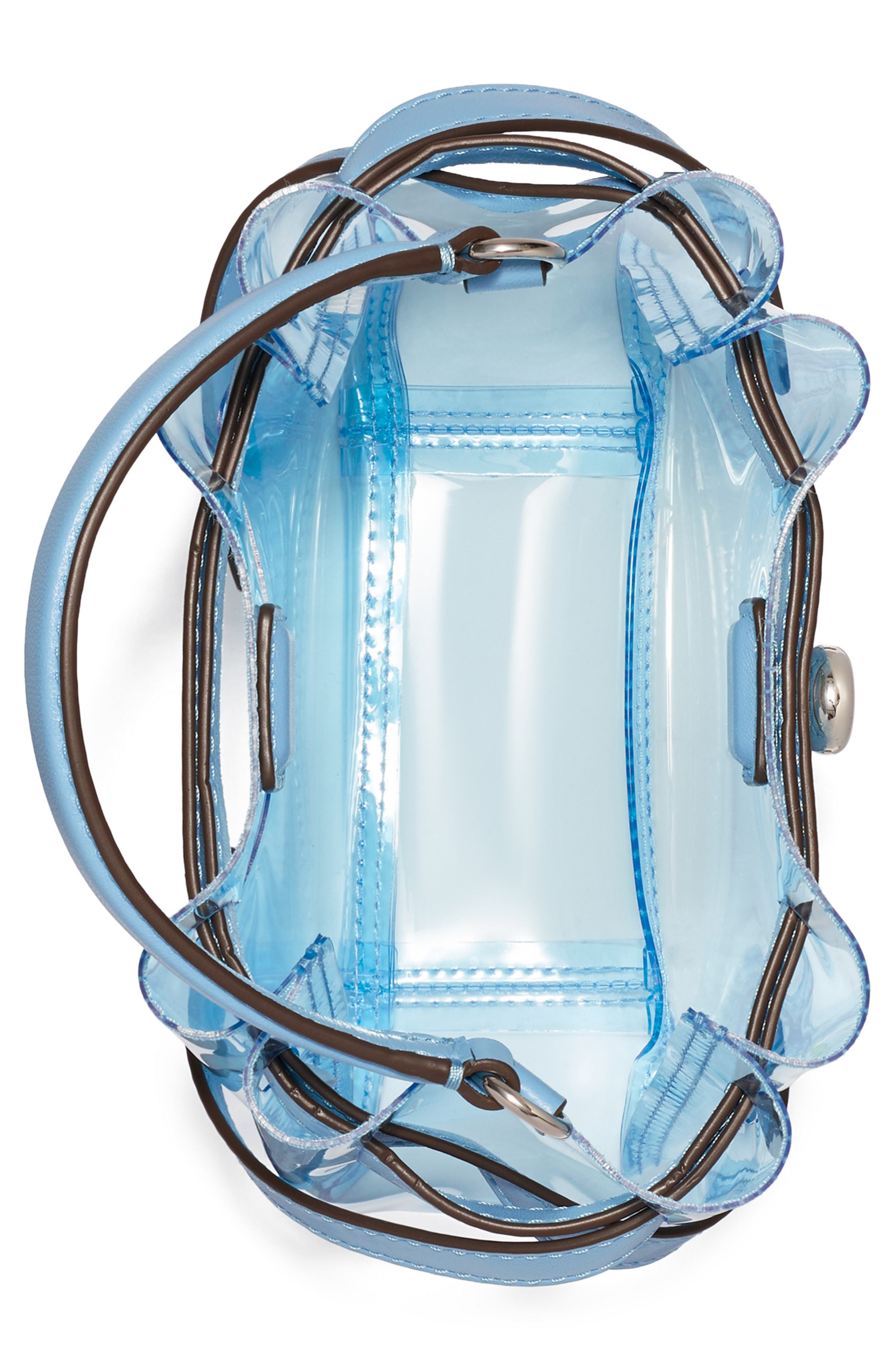 Clear Mini Bucket Bag (Nordstrom Exclusive), Alternate, color, POOL BLUE