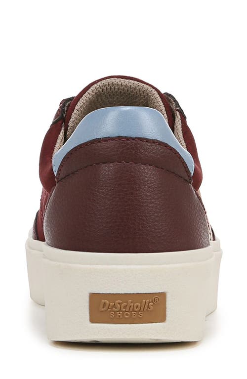 Dr. Scholl's Women's Madison-lace Closed Round Toe Lace Up Platform Sneakers In California Wine Faux Leather