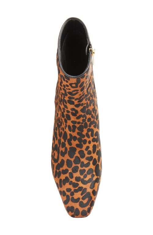 Nordstrom Arazio Genuine Calf Hair Kitten Heel Bootie In Tan Leopard Calf Hair