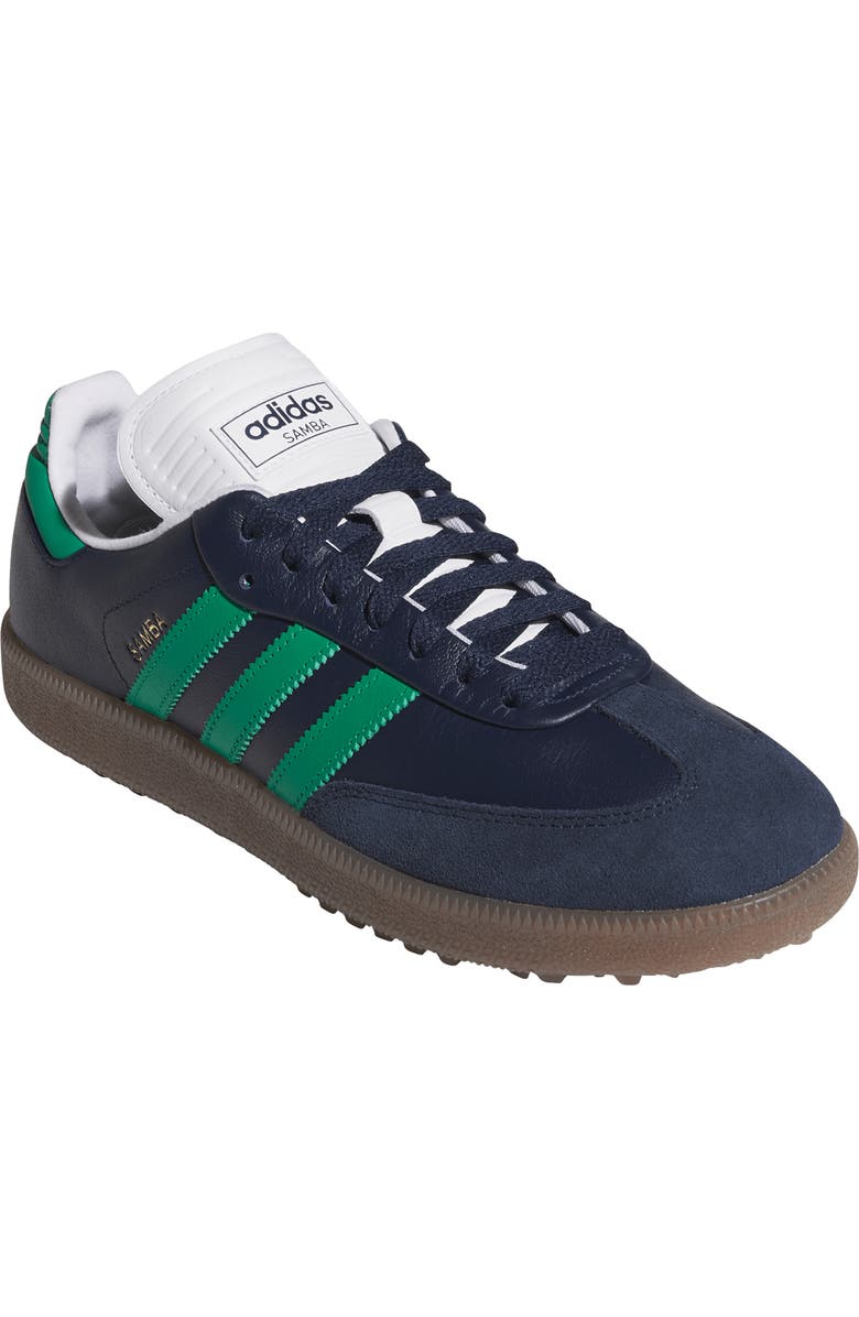 adidas Samba Spikeless Golf Shoes, Main, color, Blue/ Green/ Whtie