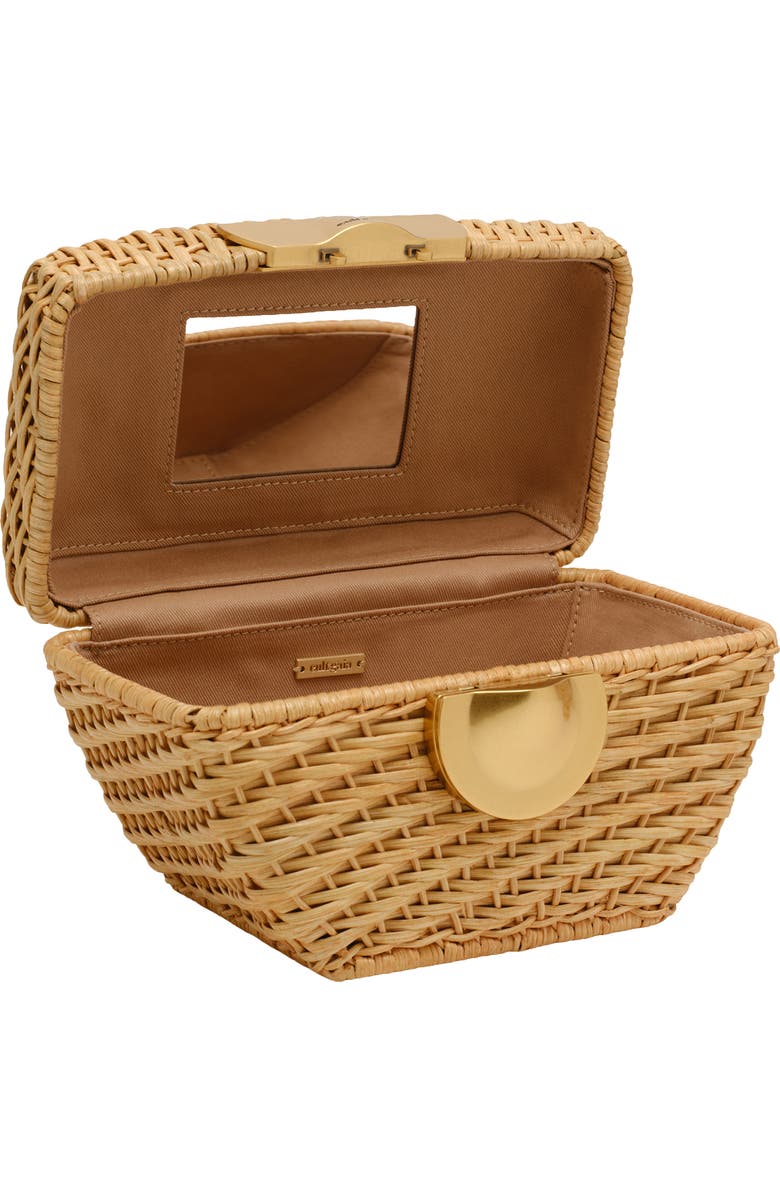Cult Gaia Tyla Woven Rattan Top Handle Bag, Alternate, color, Natural