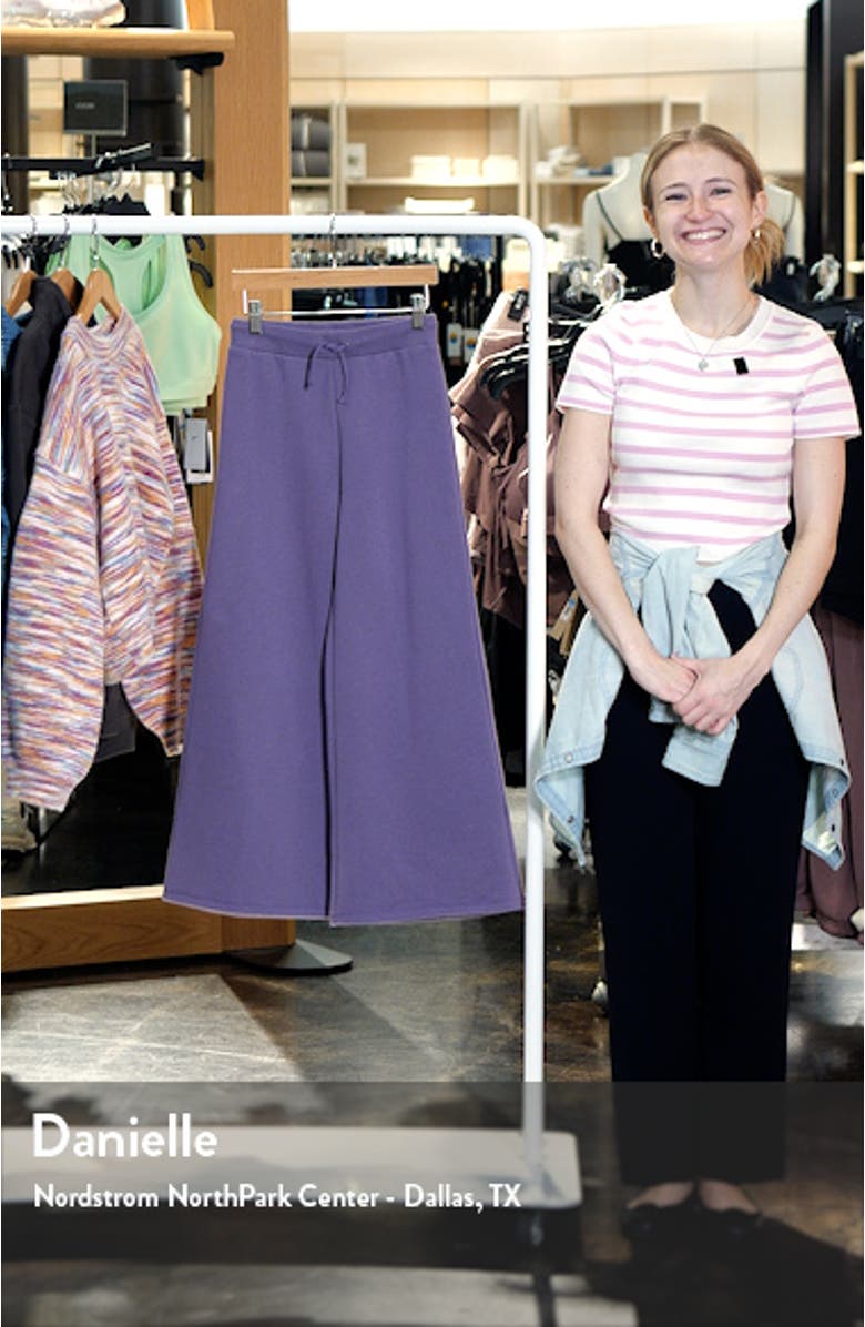 Kids' Wide Leg Fleece Sweatpants, sales video thumbnail