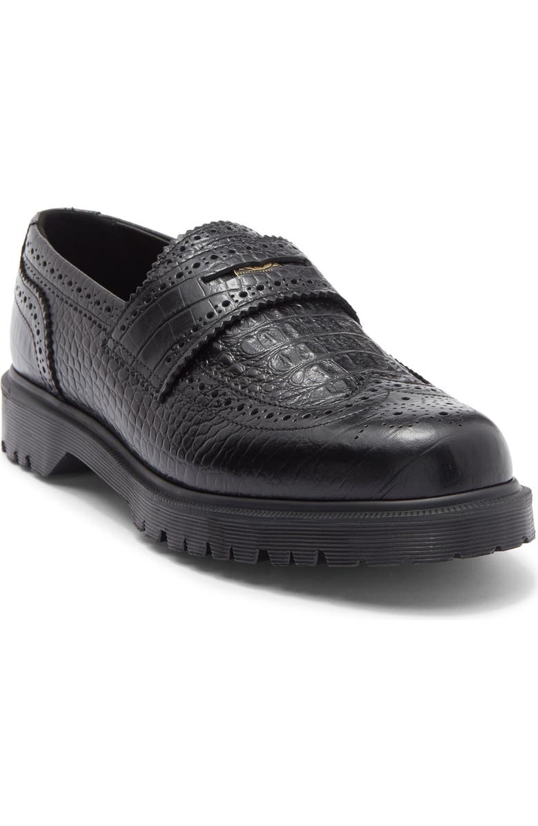 Dr. Martens Penton Brogue Penny Loafer, Main, color, Black