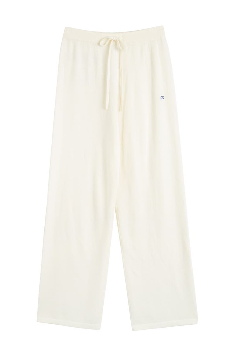 Chinti & Parker Snoopy Nautical Wide Leg Wool Cashmere Pants, Alternate, color, Cream/Multi