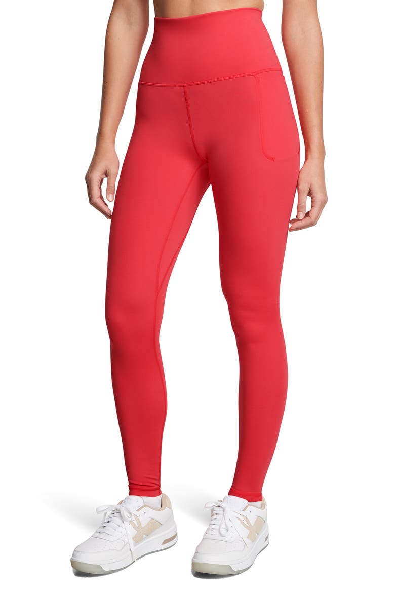 Meridian High Waist Pocket Performance Leggings, Main, color, RED