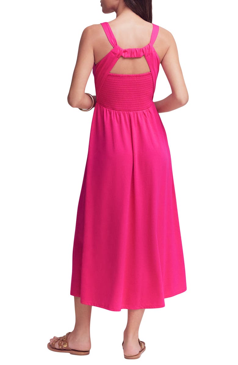 Boden Saoirse Sock Back Cotton Blend Dress, Alternate, color, Bright Pink
