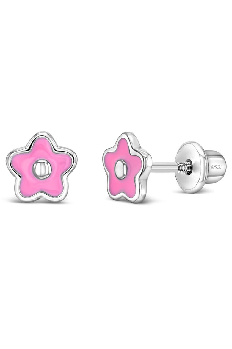 Groovy Flower Earrings, Main, color, Pink