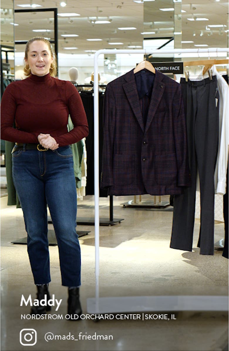 Crown Crafted Luton Plaid Wool & Silk Blend Sport Coat, sales video thumbnail