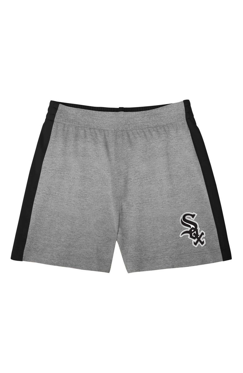 Outerstuff Infant Black/Heather Gray Chicago White Sox Stealing Homebase 2.0 T-Shirt & Shorts Set, Alternate, color, Black