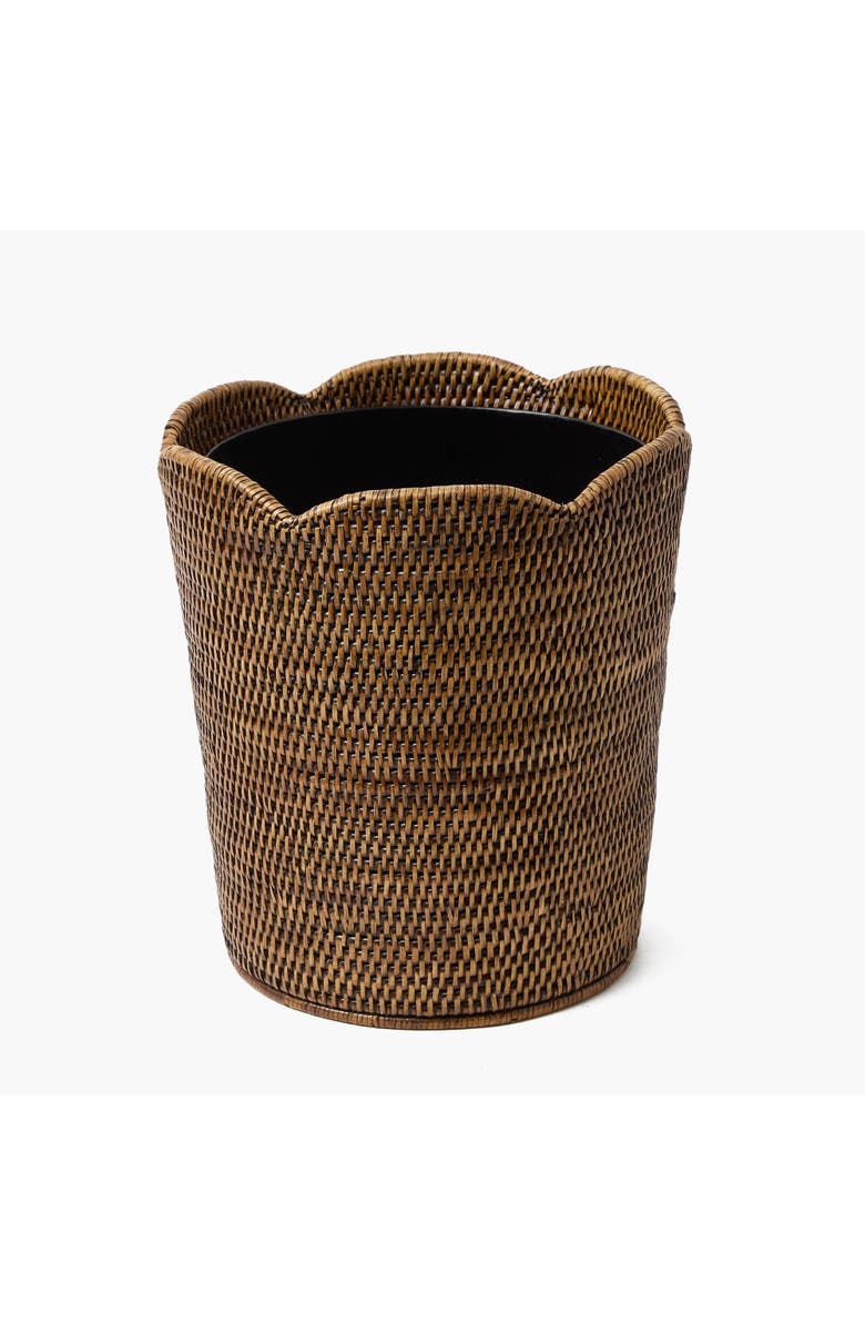 Mrs. Alice Dark Brown Rattan Waste Paper Bin, Main, color, Brown