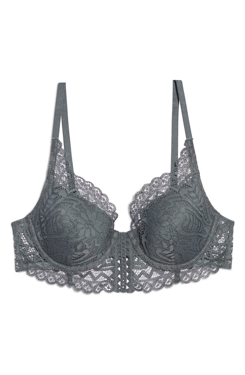 Etam Dream Classique Longline Underwire Bra, Alternate, color, Anthracite