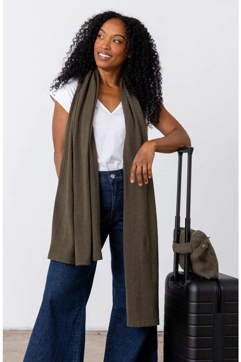The Dreamsoft Travel Scarf, Alternate, color, OLIVEWOOD