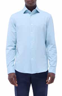 Bugatchi Devon Micro Houndstooth OoohCotton® Button-Up Shirt