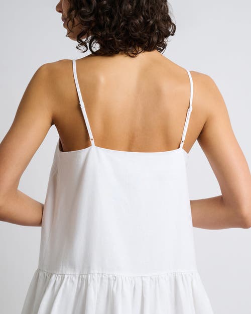 Shop Onia Air Linen Bubble Mini Dress In White