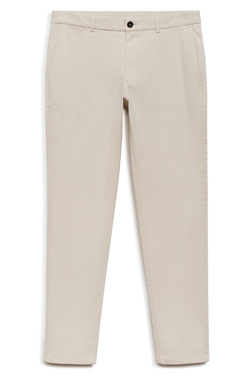 MANGO Serge Slim Fit Chino Pants, Alternate, color, Ecru