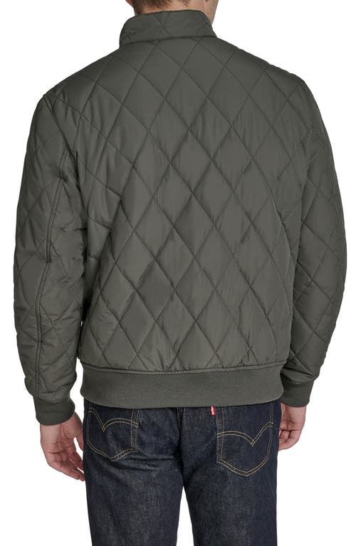 Dockers Diamond Quilted Bomber In Green