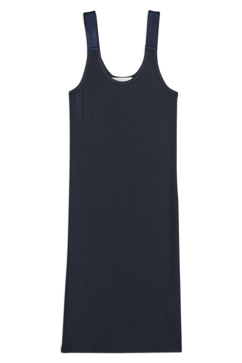 Seatbelt Ribbed Tank Dress, Alternate, color, NAVY - G0F