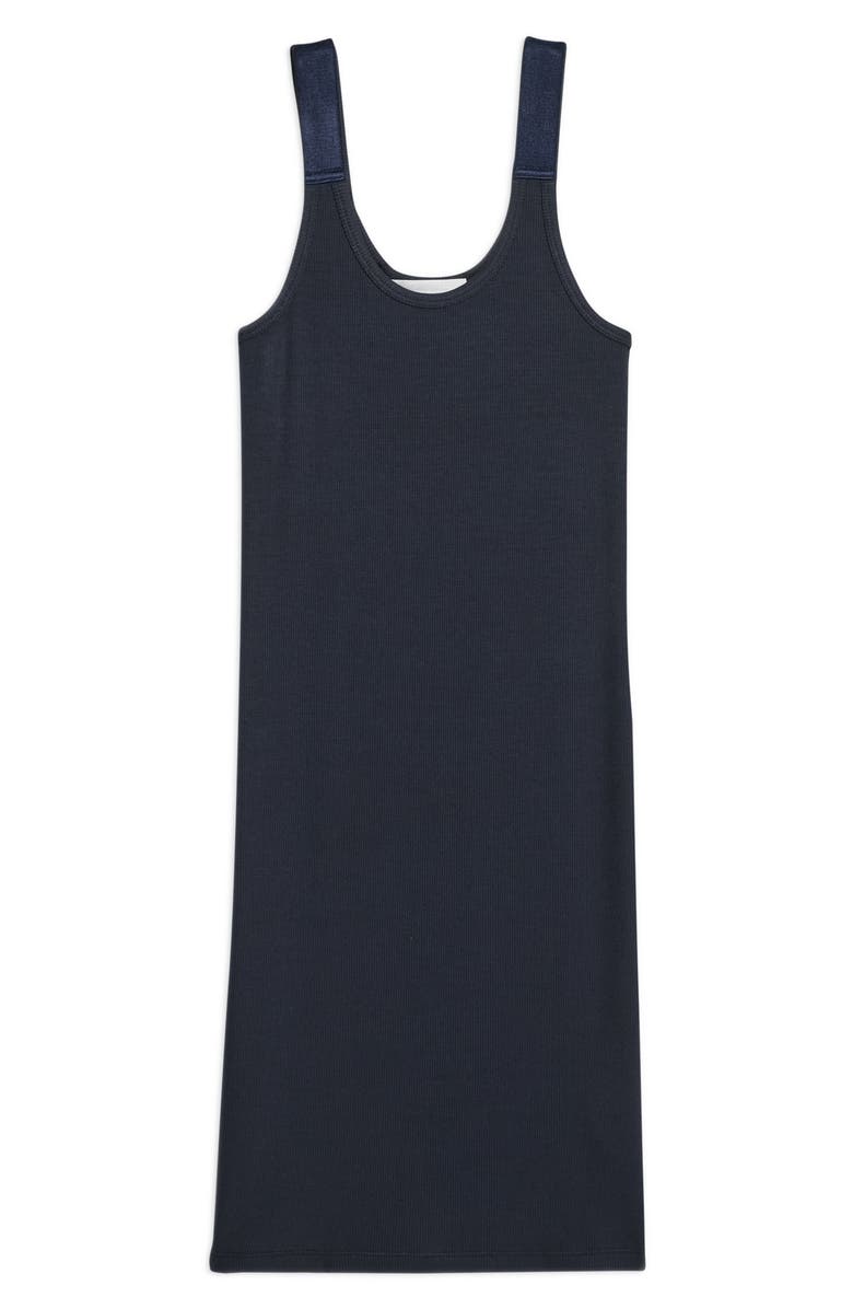 Helmut Lang Seatbelt Ribbed Tank Dress, Alternate, color, Navy