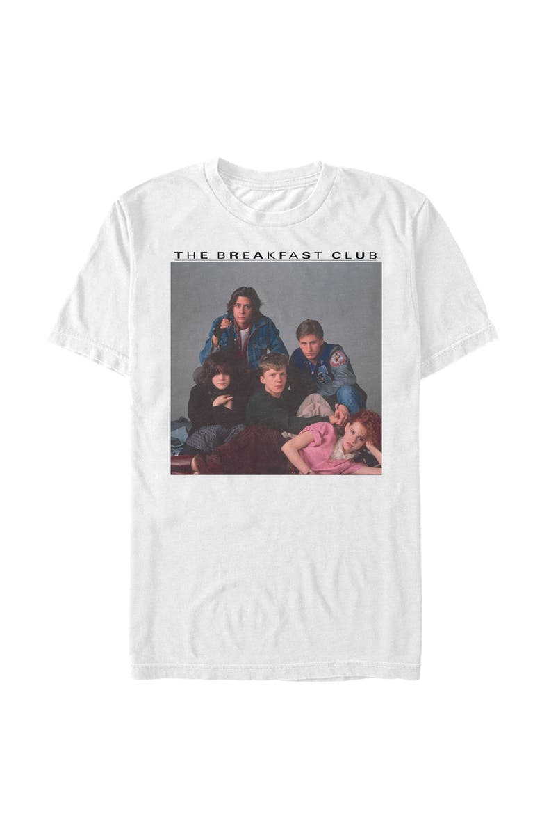 The Breakfast Club Men's The Breakfast Club Detention Group Pose Graphic T-Shirt, Main, color, White