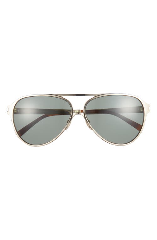 Saint Laurent Aviator Sunglasses In Gold