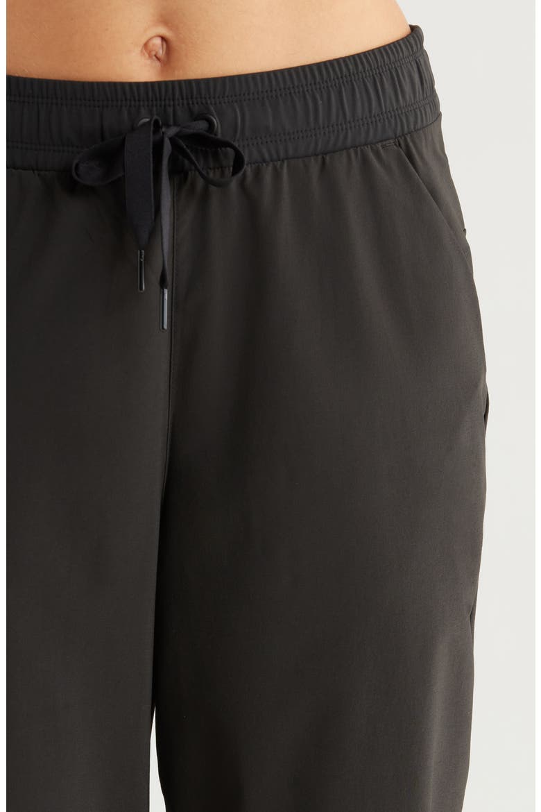 Breeze Drift Drawstring Crop Pants, Alternate, color, BLACK