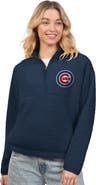 G-III 4HER BY CARL BANKS Women's G-III 4Her by Carl Banks  Navy Chicago Cubs Everst Sherpa Half-Zip Pullover