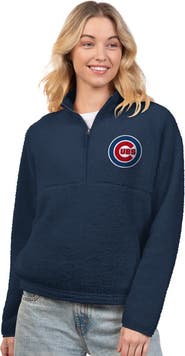 G-III 4HER BY CARL BANKS Women's G-III 4Her by Carl Banks  Navy Chicago Cubs Everst Sherpa Half-Zip Pullover