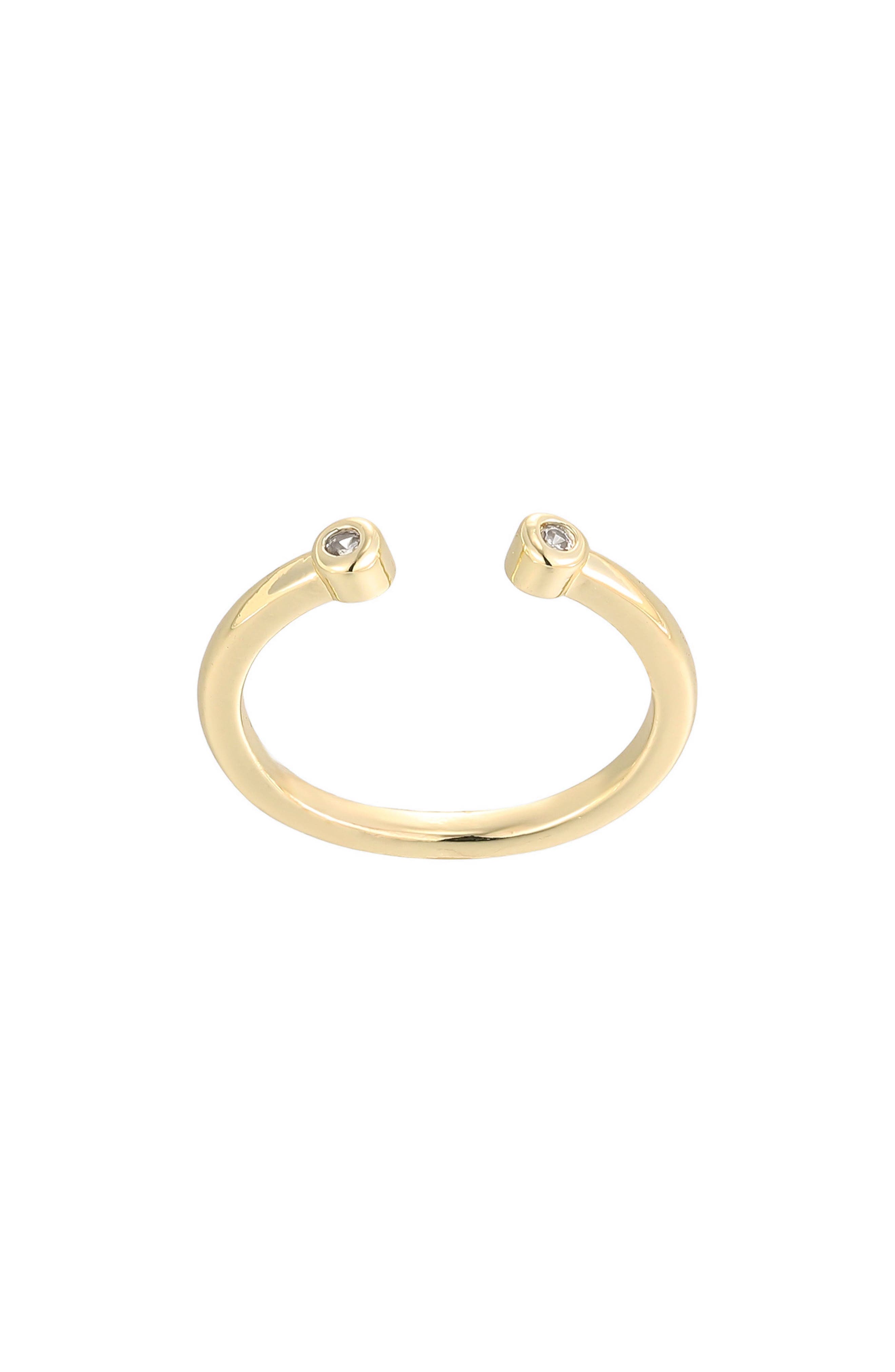 Adornia 14K Gold Plated Cubic Zirconia Open Band Toe Ring