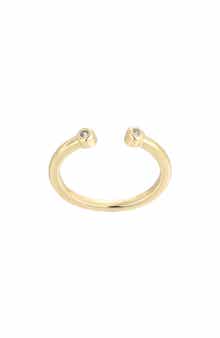 Adornia 14K Gold Plated Cubic Zirconia Open Band Toe Ring