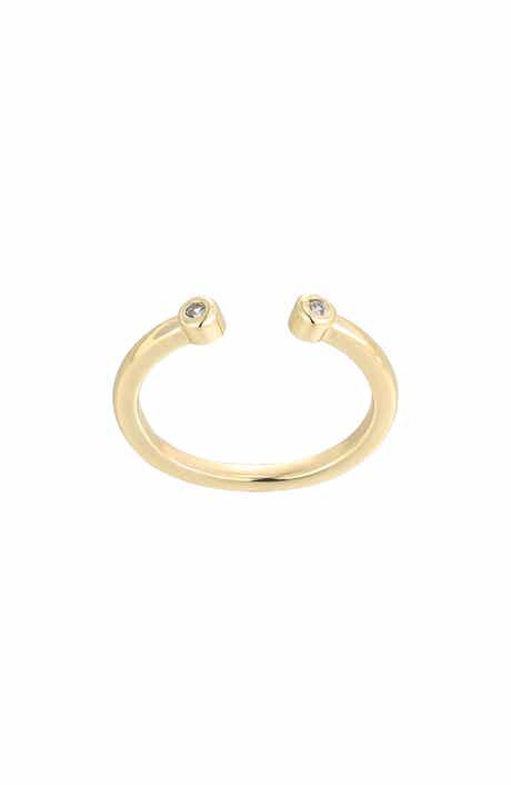 Adornia 14K Gold Plated Cubic Zirconia Open Band Toe Ring