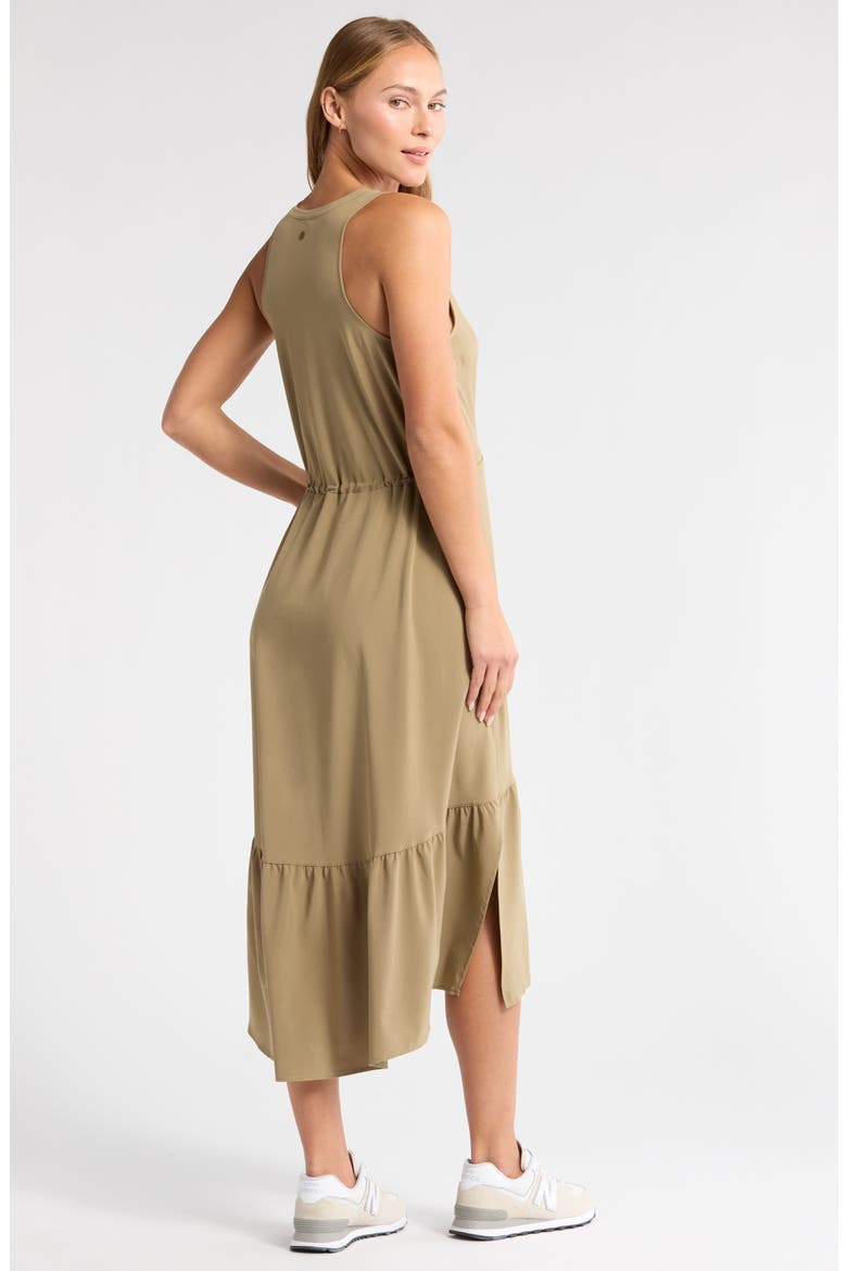 Pursuit Tiered Midi Dress, Alternate, color, OLIVE COVERT