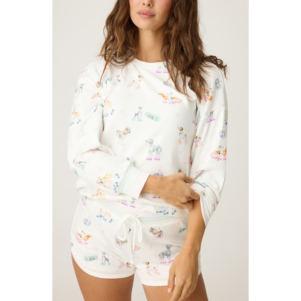 PJ SALVAGE PJ SALVAGE ROLL WITH IT PEACHY JERSEY PAJAMA TOP