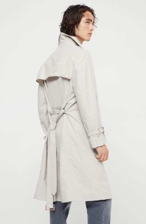 Brunello Cucinelli Water Resistant Trench Coat In Cool Beige